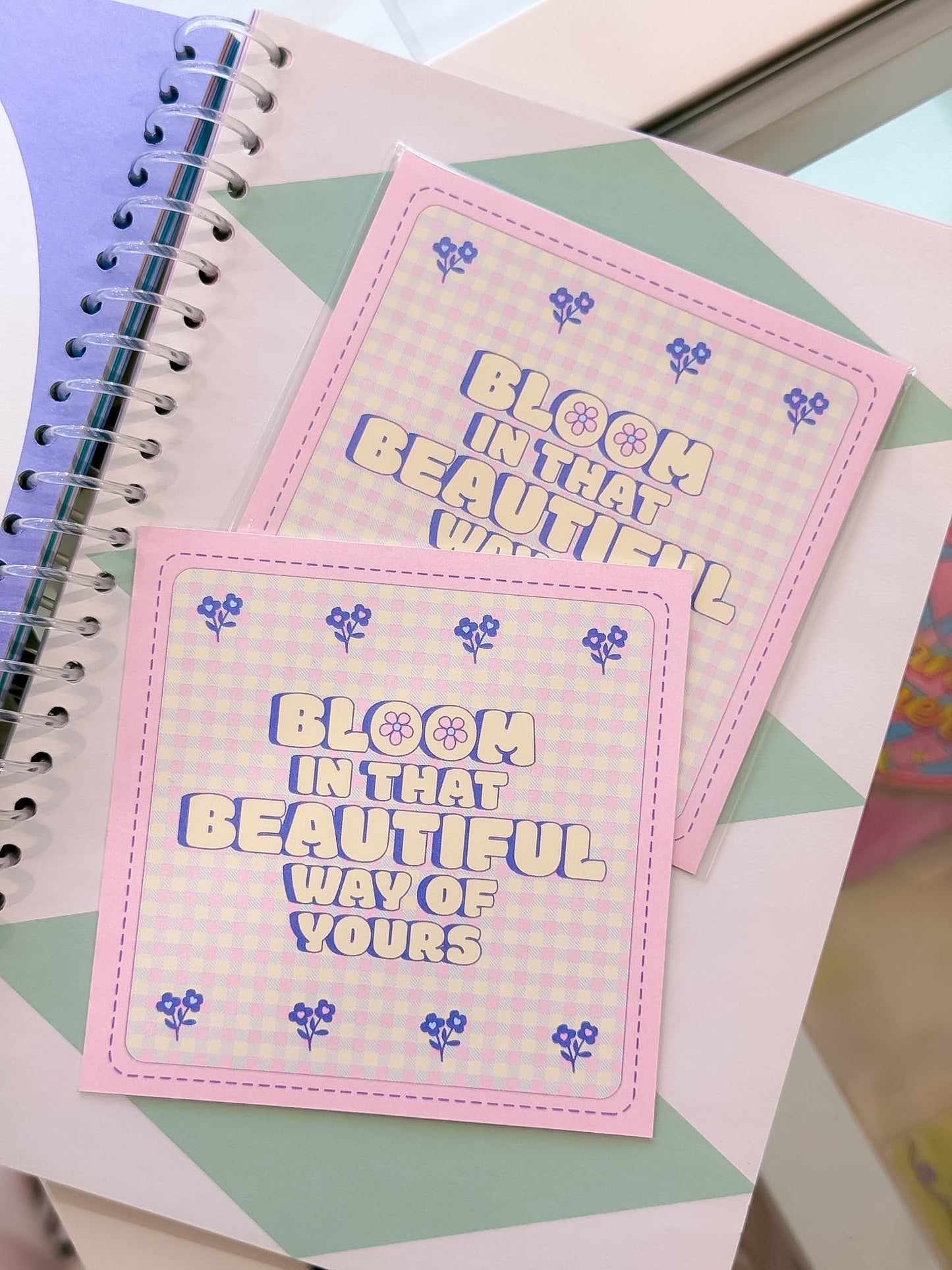 Spread Positivity Square Postcards