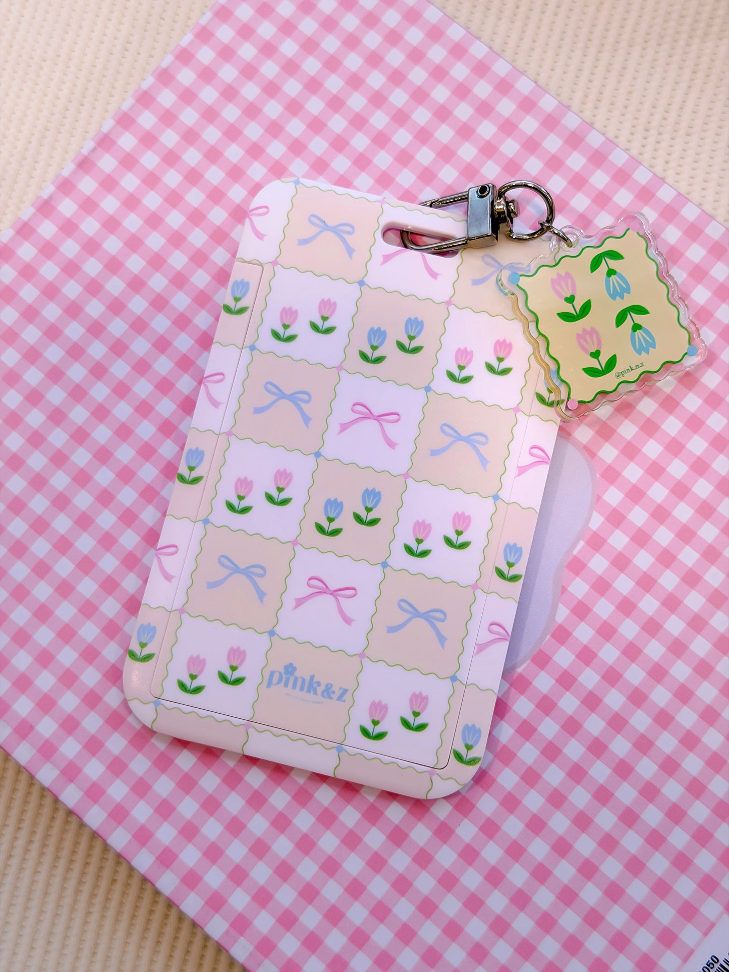 (NO lanyard) Card Case & Mini Keychain Set