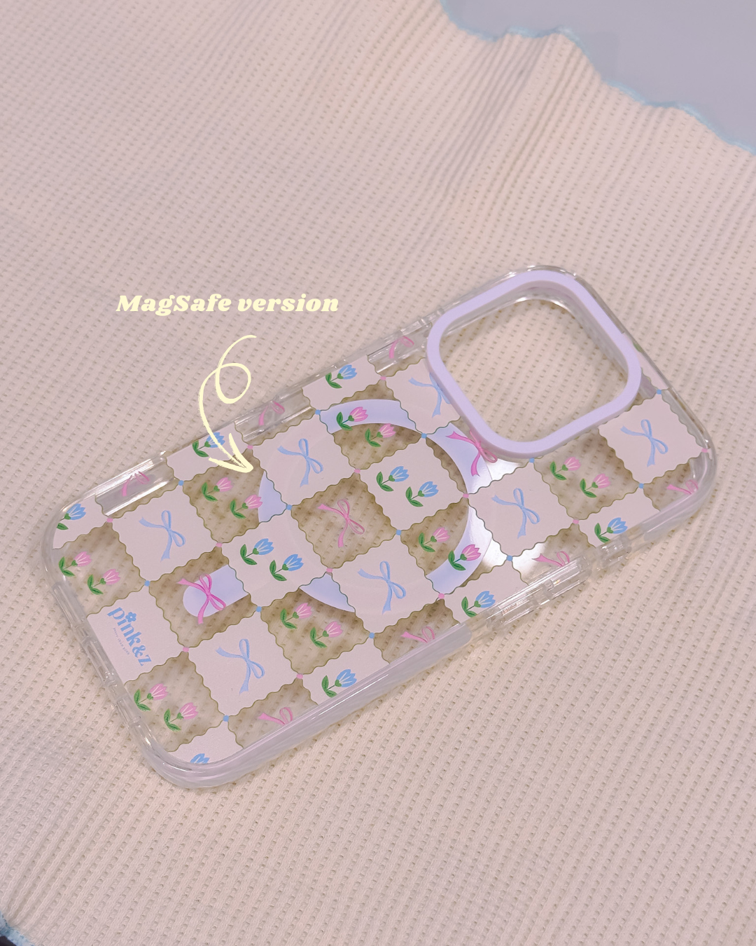 Tulip Bow Transparent Impact iPhone Case