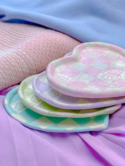 Pastel Check Trinket Dish