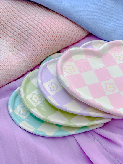 Pastel Check Trinket Dish