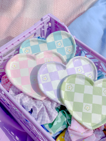Pastel Check Trinket Dish