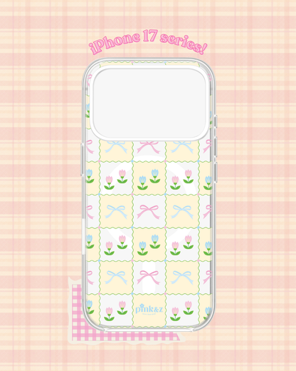 Tulip Bow Transparent Impact iPhone Case