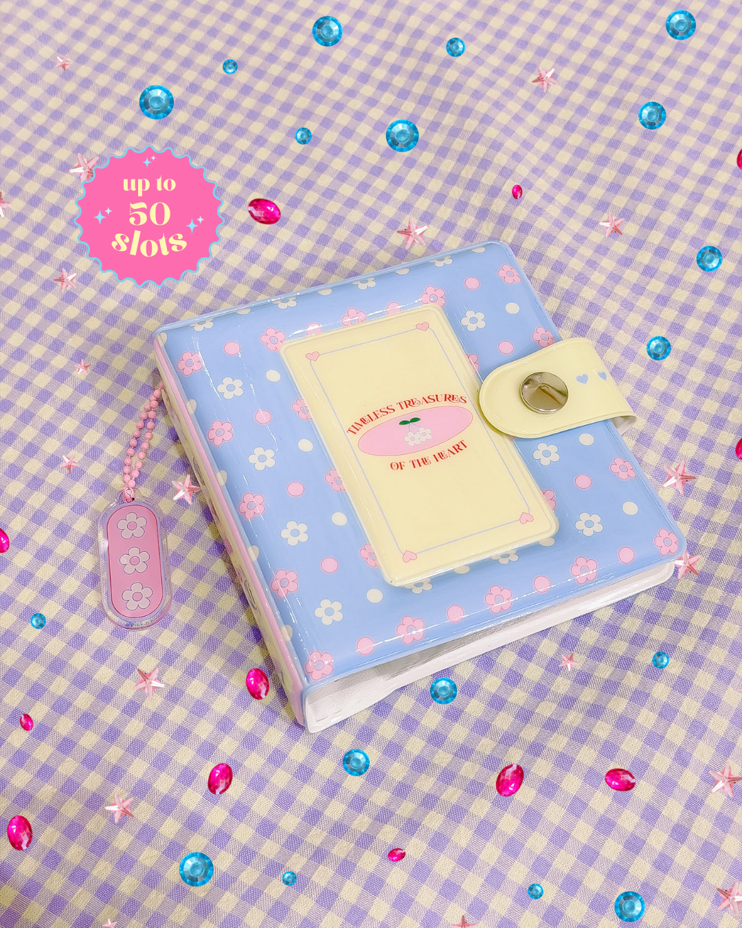 Periwinkle Flower Binder Album (with a mini keychain)