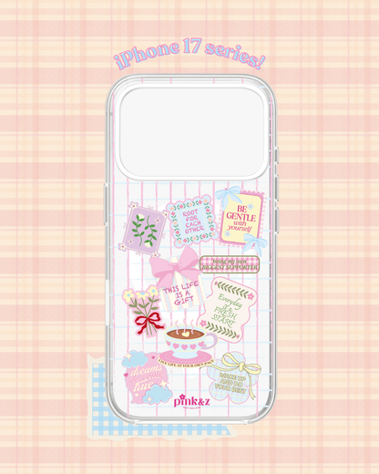 Quote Stickers Transparent Impact iPhone Case