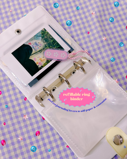 Periwinkle Flower Binder Album (with a mini keychain)