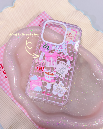 Quote Stickers Transparent Impact iPhone Case