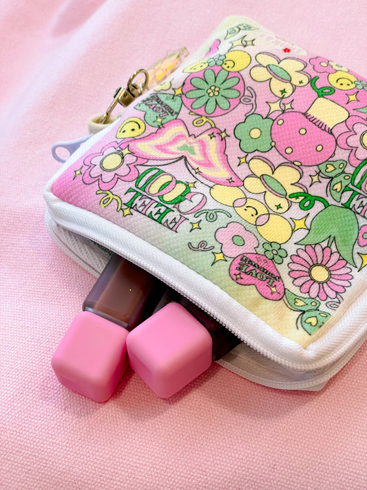 Pouch & Mini Keychain Set