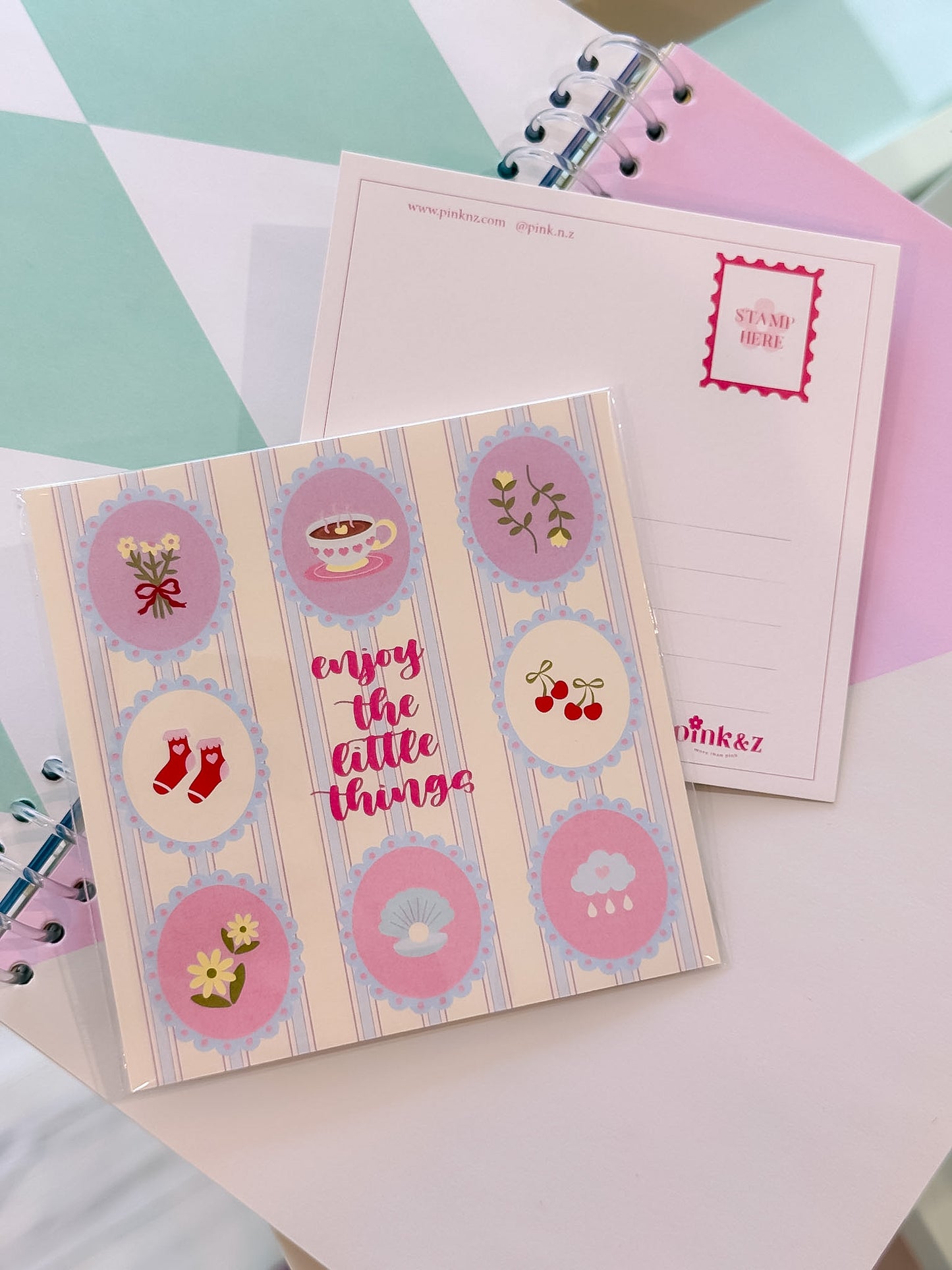 Spread Positivity Square Postcards
