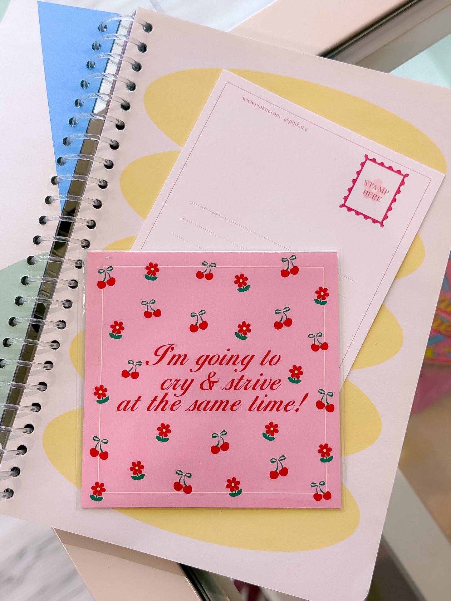 Spread Positivity Square Postcards