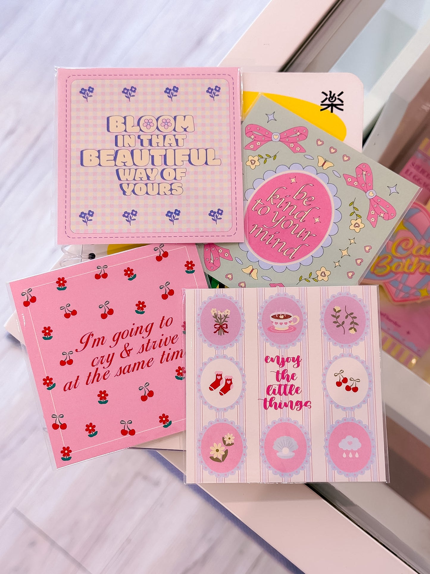 Spread Positivity Square Postcards