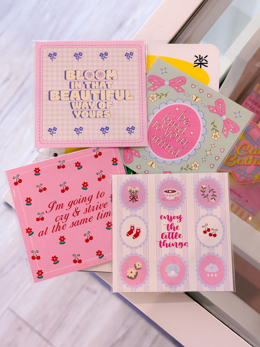 Spread Positivity Square Postcards