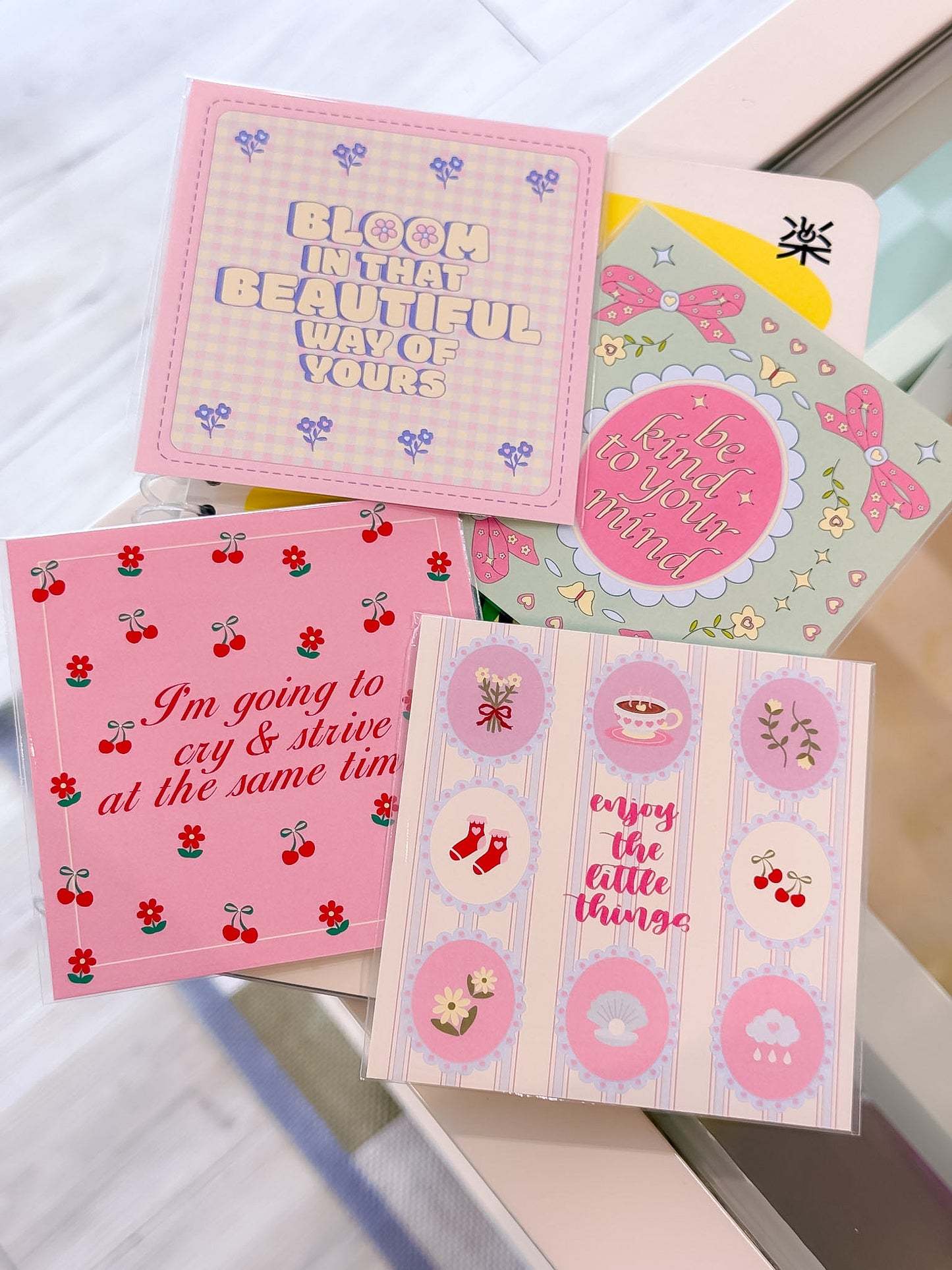 Spread Positivity Square Postcards