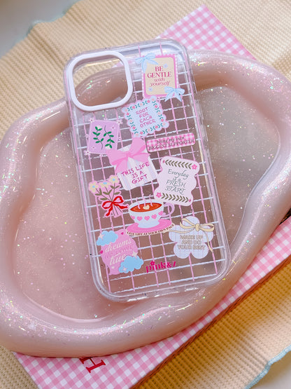 Quote Stickers Transparent Impact iPhone Case