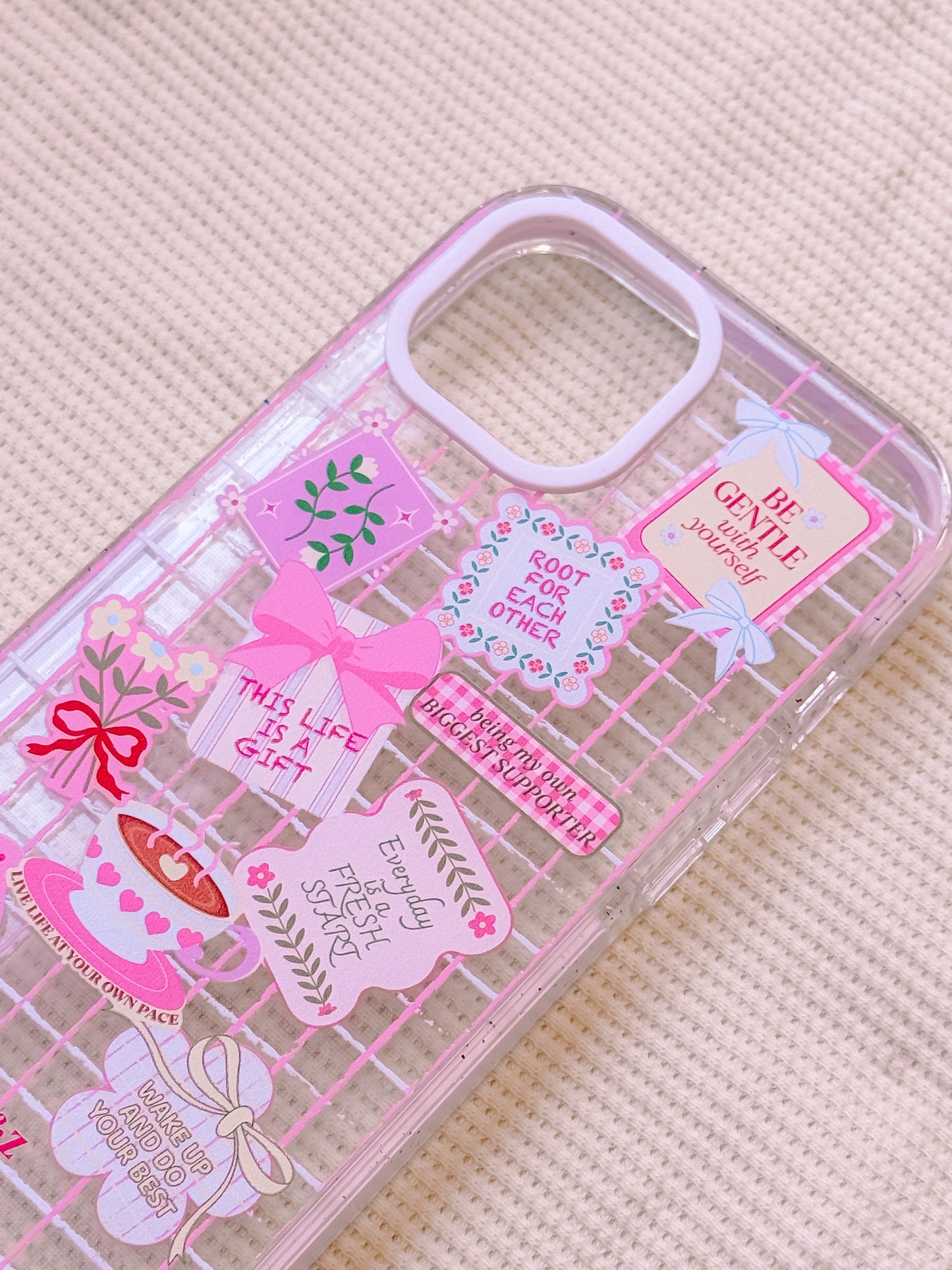 Quote Stickers Transparent Impact iPhone Case