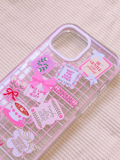Quote Stickers Transparent Impact iPhone Case