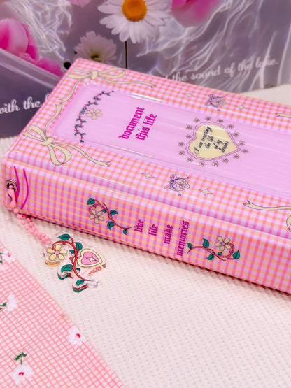 Puffy Long Photo Album with Keychain for 4-cut photos / Photo Booth Photo Album