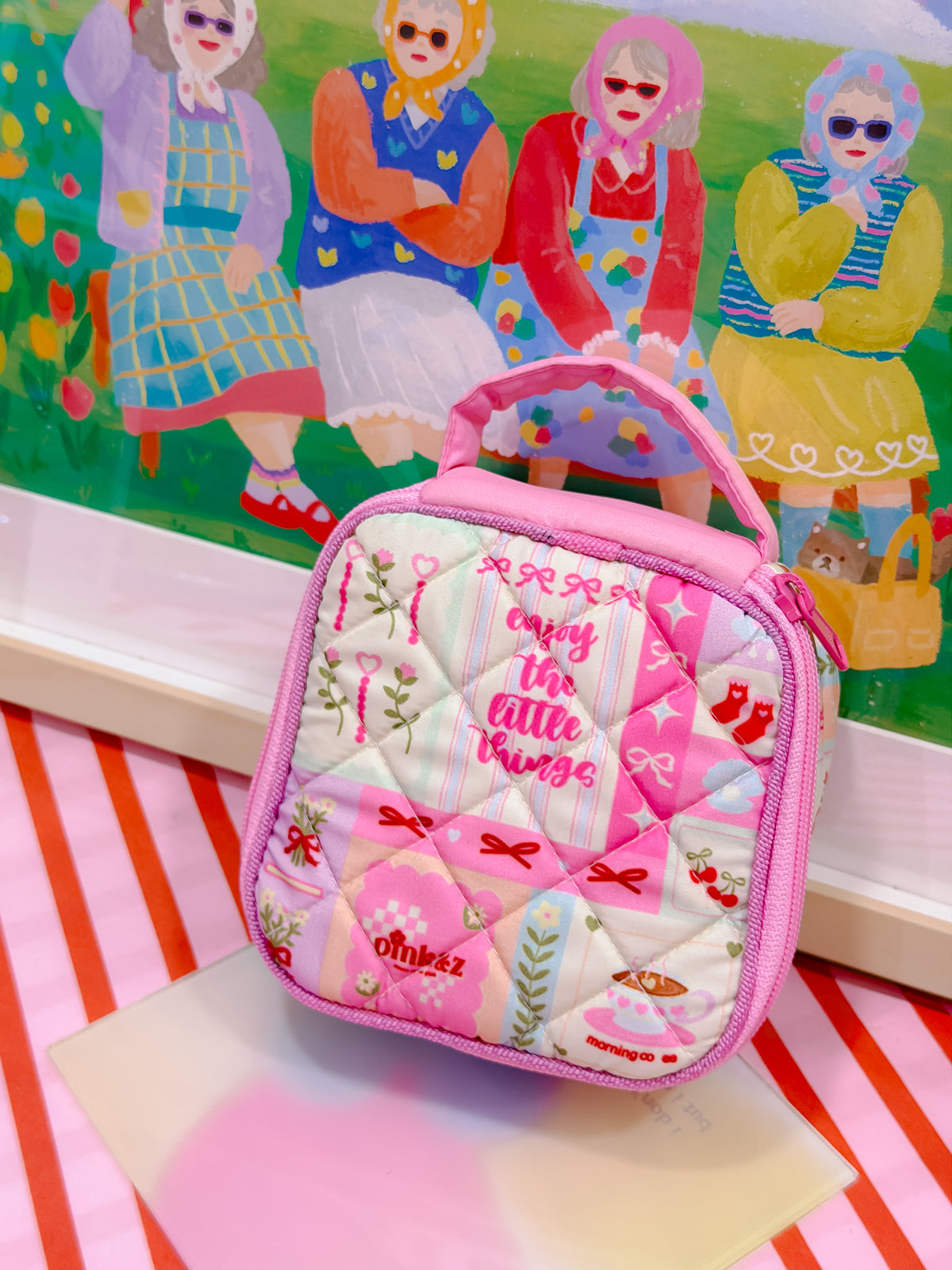 Enjoy Little Things Quilted Boxy Pouch