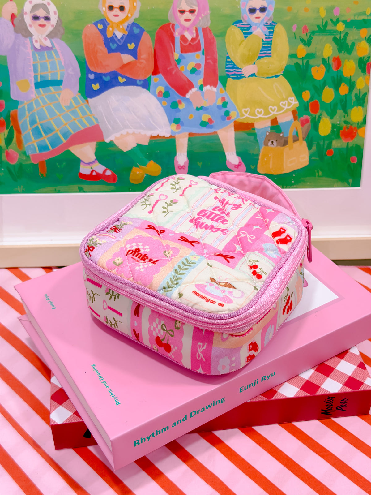 Enjoy Little Things Quilted Boxy Pouch