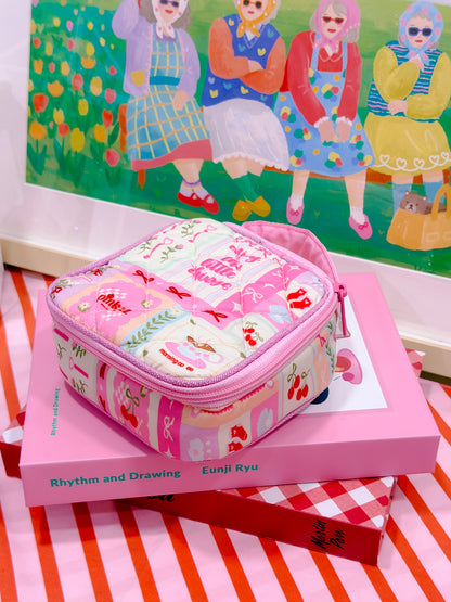 Enjoy Little Things Quilted Boxy Pouch