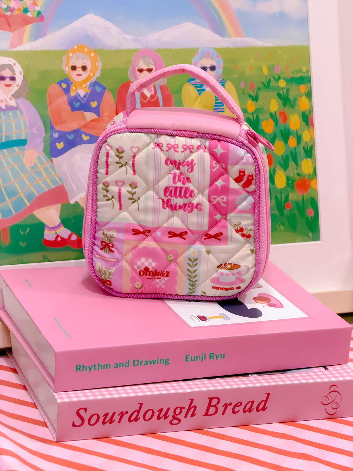 Enjoy Little Things Quilted Boxy Pouch