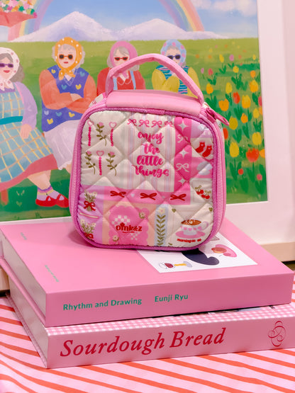 Enjoy Little Things Quilted Boxy Pouch