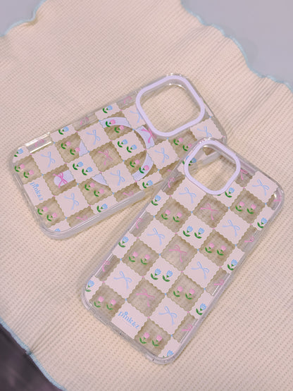 Tulip Bow Transparent Impact iPhone Case