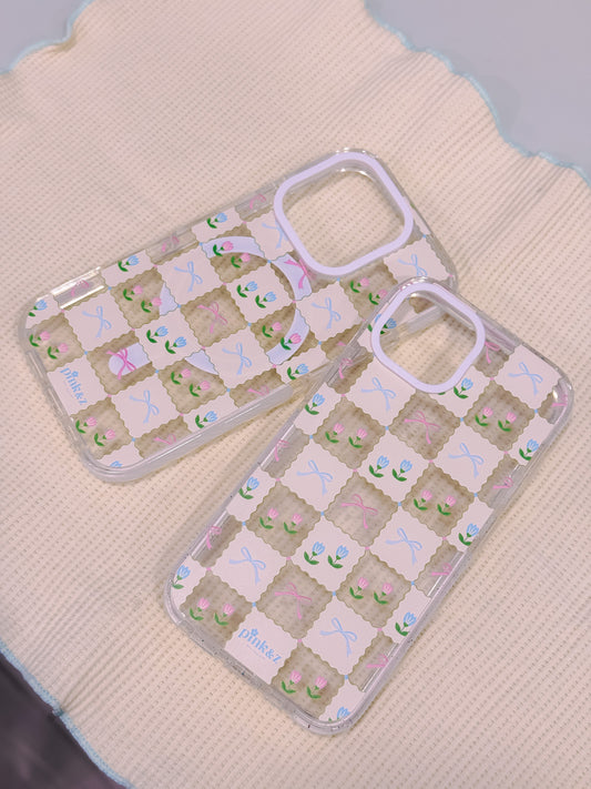 Tulip Bow Transparent Impact iPhone Case