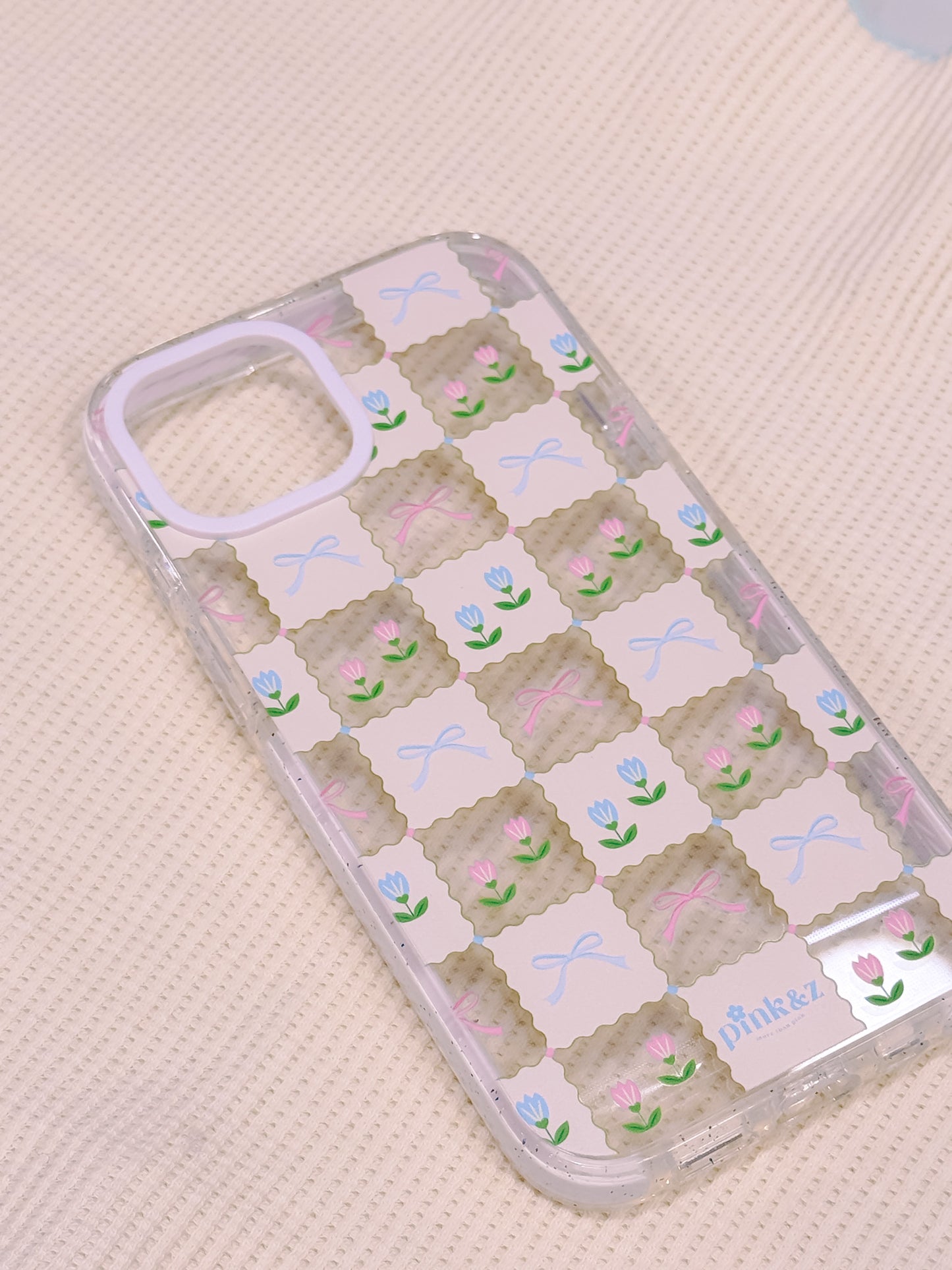 Tulip Bow Transparent Impact iPhone Case