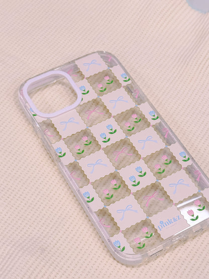 Tulip Bow Transparent Impact iPhone Case