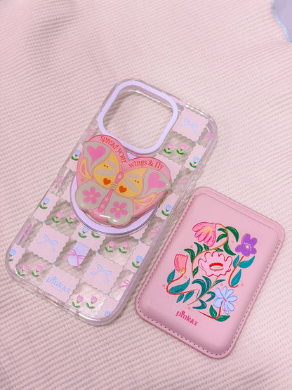 Tulip Bow Transparent Impact iPhone Case