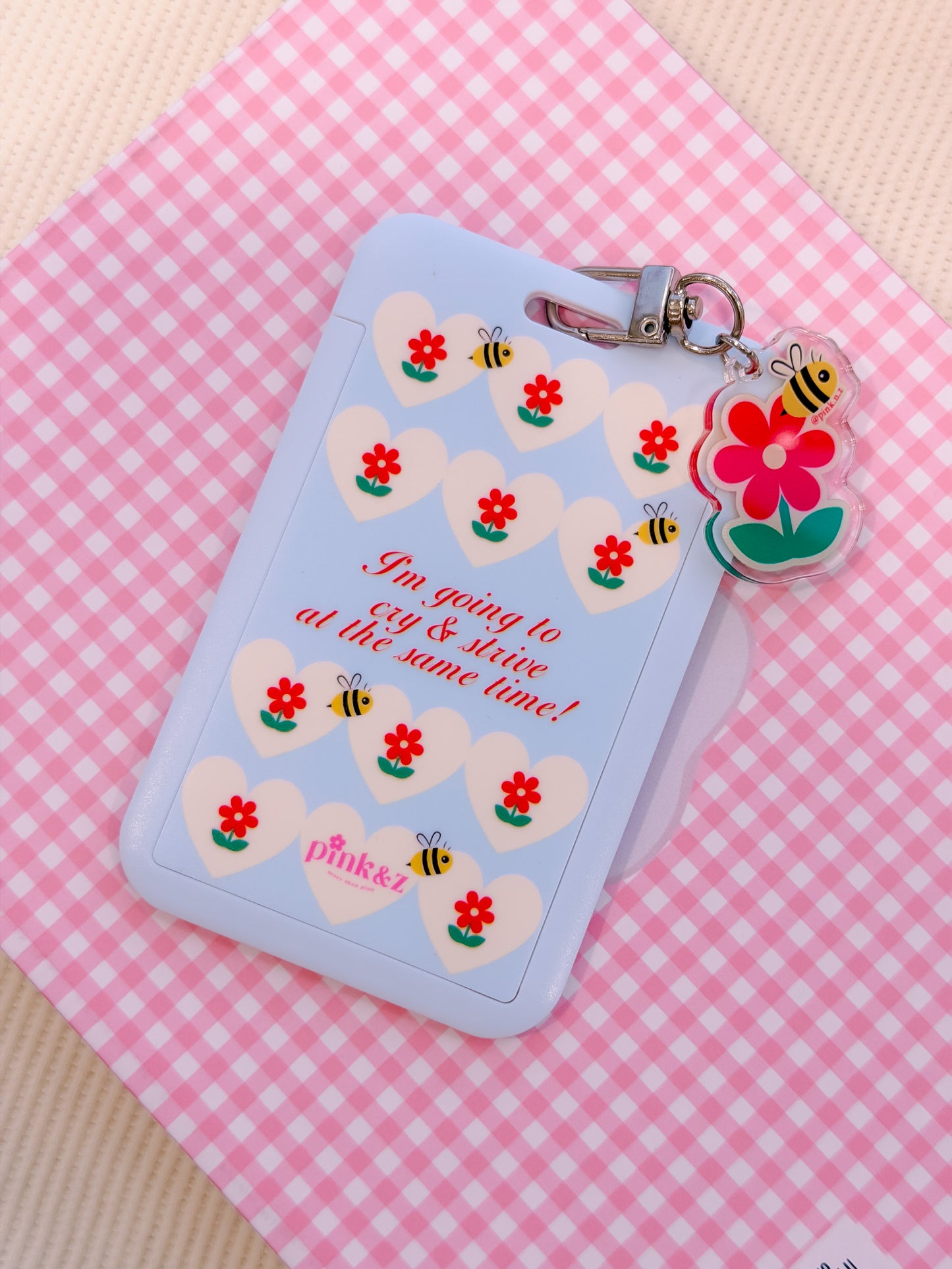 (NO lanyard) Card Case & Mini Keychain Set