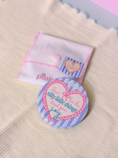 Double-sided Folded Pocket Mirror (comes with a pouch)